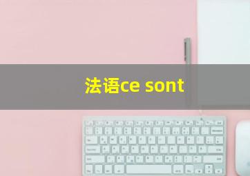 法语ce sont